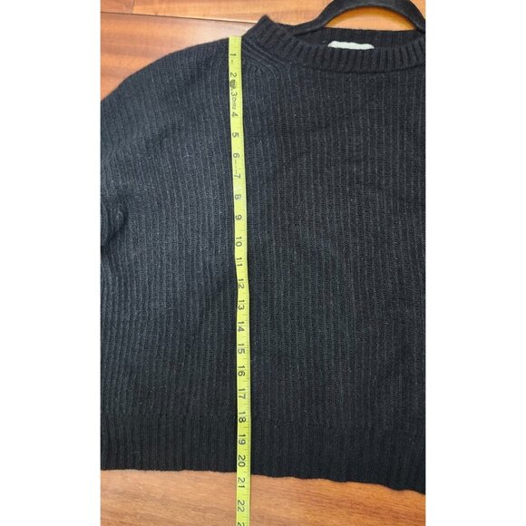 N.O.W. Andrea Rosati Cashmere Sweater Women Black Ribbed Knit Italy Oversized M - Picture 11 of 13